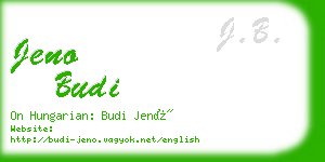 jeno budi business card